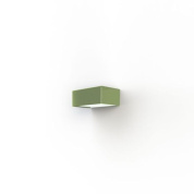 уличный настенный светильник прямоугольной формы зелёного оттенка