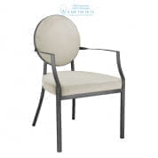 112161 Dining Chair Scribe with arm gunmetal pebble grey Eichholtz