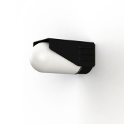 уличное настенное бра с овальным плафоном в чёрном корпусе