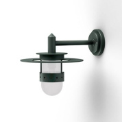 настенный светильник с серым корпусом и шарообразным плафоном