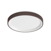 потолочный светильник с круглым корпусом коричневого оттенка