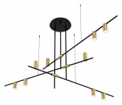 люстра на штанге с несколькими поворотными плафонами