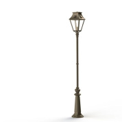 уличный фонарь бежевого цвета с прозрачным плафоном в классическом стиле