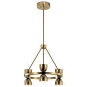 Baland LED 22" 6 Light Chandelier Brushed Natural Brass люстра 52417BNBLED Kichler