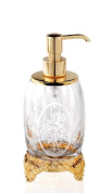 диспенсер для жидкого мыла из рельефного стекла на декоративном основании