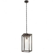 Mercer 24" 1 Light Pendant Clear Seeded Glass Olde Bronze уличный подвесной светильник 59064OZ Kichler