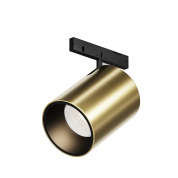 трековый прожектор в латунном оттенке с цилиндрическим корпусом