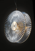 декоративный подвесной светильник с радиальными металлическими спицами