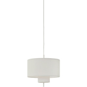 подвесной светильник с матовым абажуром белого цвета и мягкой рассеянной подсветкой