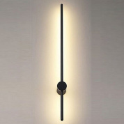 бра с вертикальной подсветкой черный