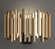 настенный светильник с вертикальными металлическими ламелями