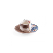 SE09161 Seletti Hybrid кофейная пара из фарфора с орнаментом