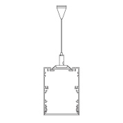 удлинённый подвесной трос для потолочного монтажа