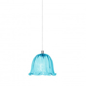 подвесной светильник из бирюзового стекла с каплевидным плафоном