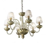 Alba veneziana chandelier 6 lights - white & gold люстра, Villari