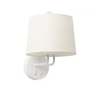 24030-01 MONTREAL WHITE WALL LAMP WHITE LAMPSHADE настенный светильник Faro barcelona