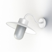 настенный светильник с металлическим отражателем белого цвета