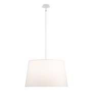 люстра с тканевым абажуром белого цвета