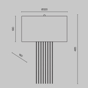 настенный светильник с продолговатым корпусом и вертикальными элементами из золота