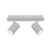 спот потолочный белый с двумя плафонами