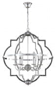 0600/306 FELIPE Crystal lux Светильник подвесной 6х60W E14 Хром/Черный с серебряной патиной