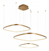 подвесной светильник с несколькими кольцами золотого цвета