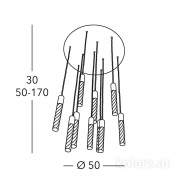 Kolarz Mobile murano 5340.31090.A подвесной светильник кортеновская сталь mobile murano янтарь ø50cm высота 30cm мин. высота 50cm макс. высота 170cm 10 ламп cветодиодная