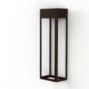 уличный настенный светильник прямоугольной формы коричневого цвета