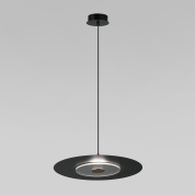 подвесной светильник с плоским круглым металлическим абажуром