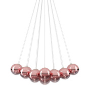 дизайнерская люстра с розовыми золотыми элементами из стекла