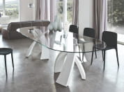 Eliseo Овальный стеклянный стол Tonin Casa