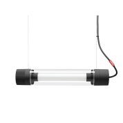 подвесной светильник в виде трубки чёрного цвета