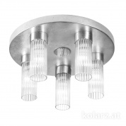 Kolarz Giro 6010.10550 потолочный светильник сусальное серебро ø40cm мин. высота 21.5cm 5 ламп e14