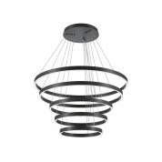 подвесной светильник черного цвета с многоуровневыми кольцами