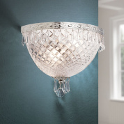 настенное бра с полусферической хрустальной чашей и подвеской