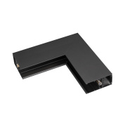 угловой соединительный элемент чёрного цвета для магнитного трека системы MAG-45
