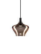 подвесной светильник с бронзовым стеклянным плафоном