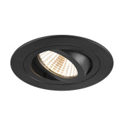 1007402 SLV NEW TRIA® 75 ROUND светильник встраиваемый с LED 8.3Вт, 2700K, 705лм, 38°, димм., черный