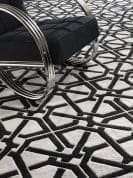 109607 Carpet Webb black & off white 2x3m ковер Eichholtz