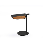 прикроватный светильник на изогнутой ножке черного цвета