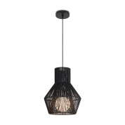 подвесной светильник с решетчатым корпусом черного цвета