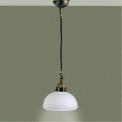 подвесной светильник с белым стеклянным плафоном
