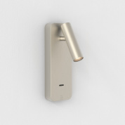 настенный светильник с USB A+C портами для чтения матовый никель