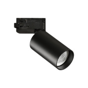 регулируемый трековый прожектор с чёрным корпусом для трёхфазного шинопровода