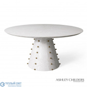 Spheres Dining Table-White Burl-60 Dia Global Views стол