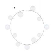 подвесной светильник кольцевой конструкции с шарообразными рассеивателями