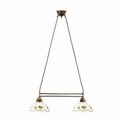 Kolarz NONNA 731.82.110 люстра состаренная латунь длина 64cm высота 21cm мин. высота 31cm макс. высота 100cm 2 лампы e27