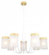 люстра на штанге с семью цилиндрическими плафонами