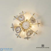 Agate Burst Sconce-Satin Brass Global Views бра