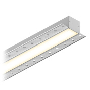 встраиваемый линейный светильник для скрытого монтажа с прямоугольным алюминиевым корпусом